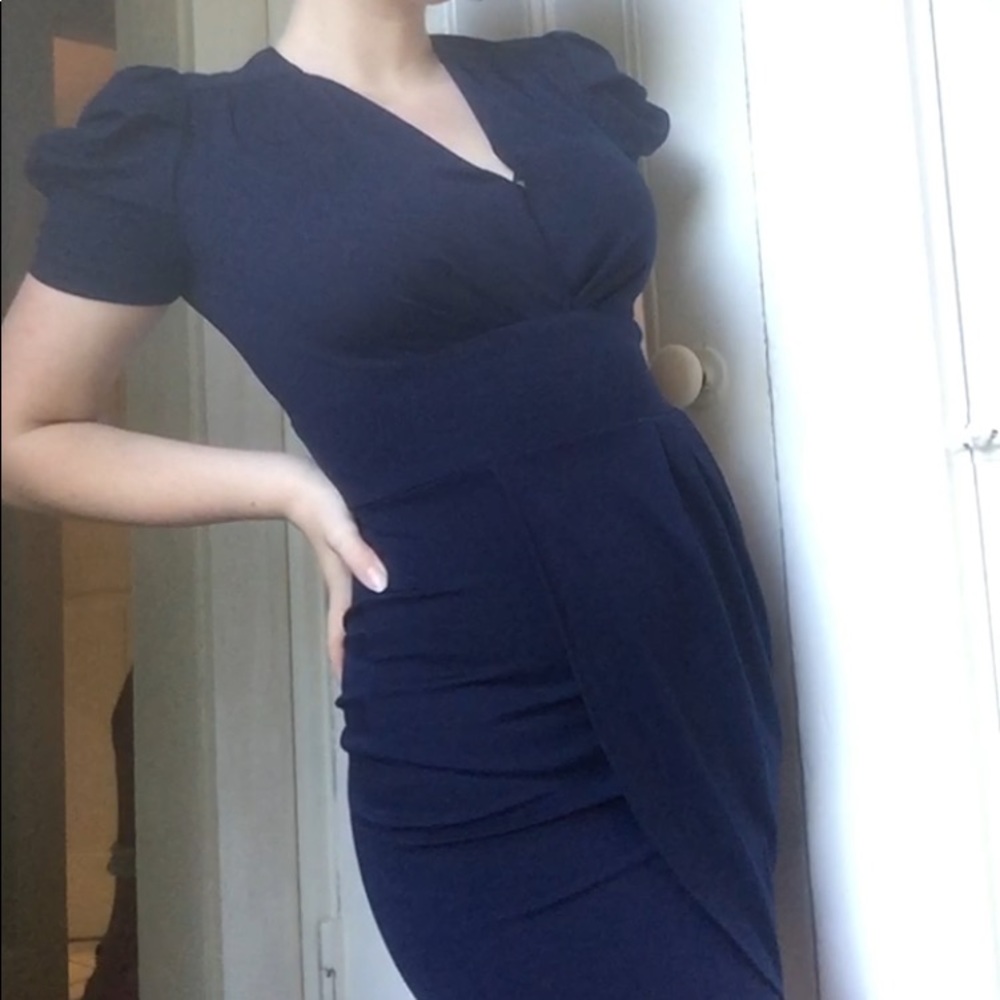 Navy Fitted Dress